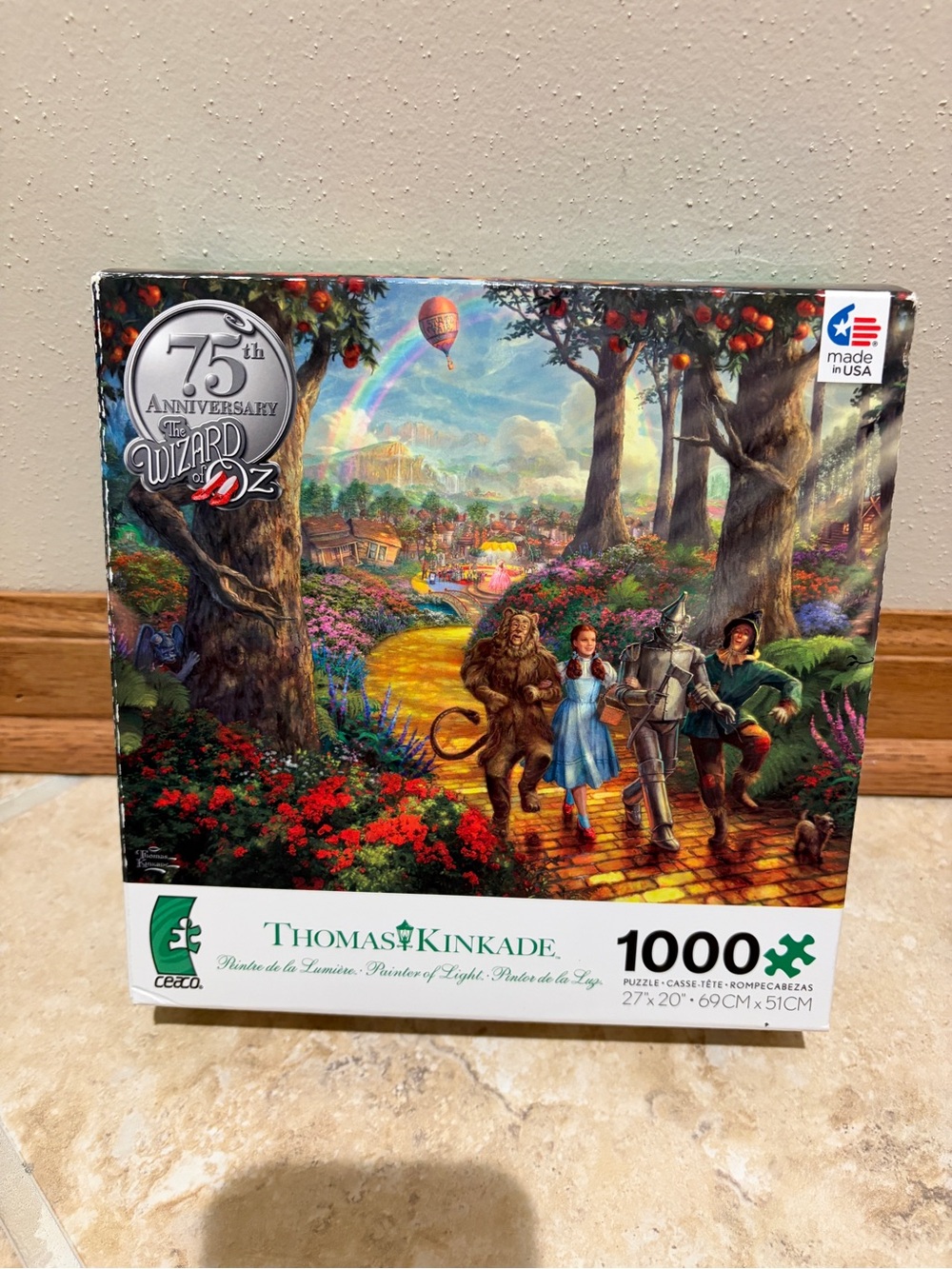 Thomas Kinkade Wizard of Oz Follow the Yellow Brick Road 1000 Piece Puzzle